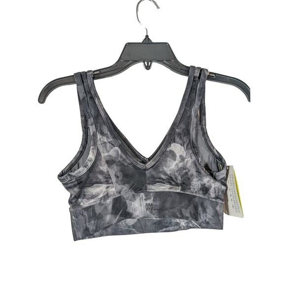 Sports Bra Camo Brushed Tie Dye Print Light Support VNeck All in Motion XS Gray‎ - Picture 3 of 8